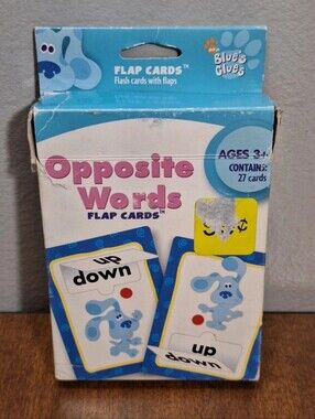 Vintage 2005 Blues Clues Opposite Words Card Game 3+ Years Complete Set With Box